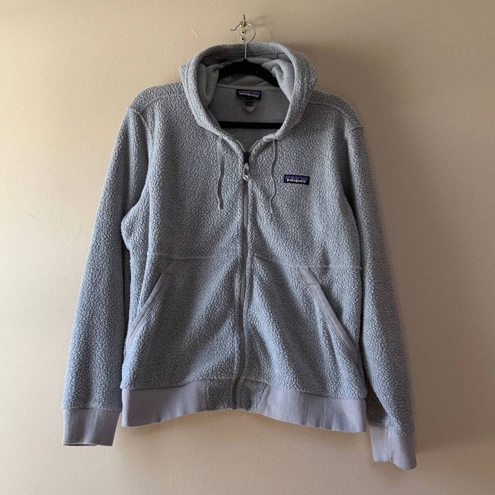 Patagonia Women's Shearling Hoody - Salt Grey - Large - Picture 2 of 6